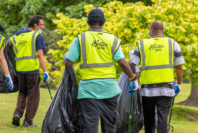 individuals cleaning with A Better Way