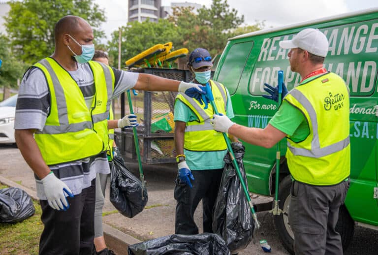 A Better Way participants cleaning